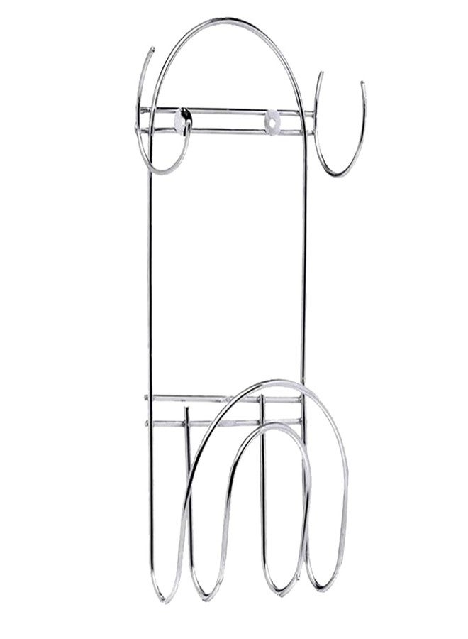 Oc9 Stainless Steel Cup Stand/Cup Holder & Chakla Belan Stand & Hook Rail for Kitchen Rack - Image 4
